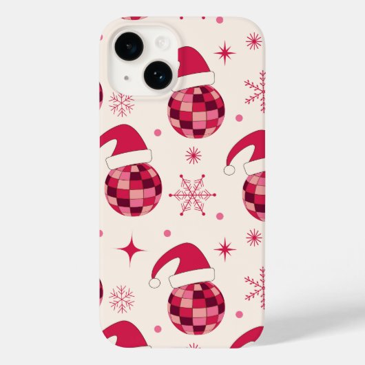Groovy Christmas Santa Disco Balls Muster Case-Mate iPhone Hülle (Rückseite)