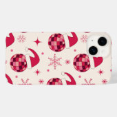 Groovy Christmas Santa Disco Balls Muster Case-Mate iPhone Hülle (Rückseite (Horizontal))