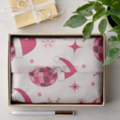 Groovy Christmas Santa Disco Balls Muster Seidenpapier (Geschenk)