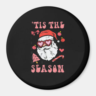 Groovy Christmas Santa Tis The Season Magnet