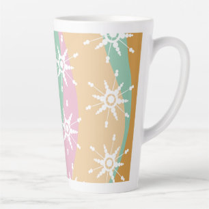 Groovy Christmas Snowflake Swirl Marmor Milchtasse