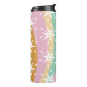 Groovy Christmas Snowflake Swirl Marmor Thermosbecher (Nach links gedreht)