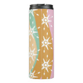 Groovy Christmas Snowflake Swirl Marmor Thermosbecher (Rückseite)