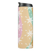 Groovy Christmas Snowflake Swirl Marmor Thermosbecher (Nach rechts gedreht)