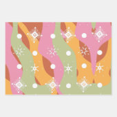 Groovy Christmas Snowflakes Waves Geschenkpapier Set (Vorderseite 2)