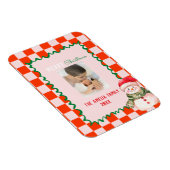 Groovy Christmas snowman Photo Magnet (Rechte Seite)