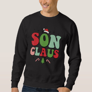Groovy Christmas Son Claus Team Santa Elf Matching Sweatshirt