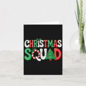 Groovy Christmas Squad Xmas Tree Family Matching P Karte (Vorderseite)