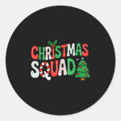 Groovy Christmas Squad Xmas Tree Family Matching P Runder Aufkleber (Vorderseite)