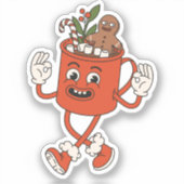 Groovy Christmas Sticker (Vorderseite)
