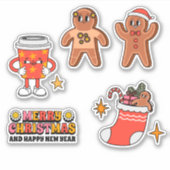 Groovy Christmas Sticker Pack (Vorderseite)