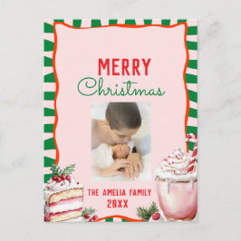Groovy Christmas Sweet Treats Photo Postkarte