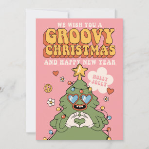 Groovy Christmas Tree - Holly Jolly Vibes Feiertagskarte