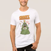 Groovy Christmas Tree - Holly Jolly Vibes Tri-Blend Shirt (Vorderseite)