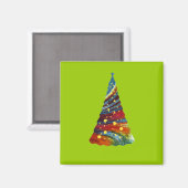 Groovy Christmas Tree Magnet (Vorderseite/Rückseite)