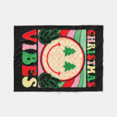 Groovy Christmas Vibes Happy Christmas Day For Men Fleecedecke (Vorderseite (Horizontal))
