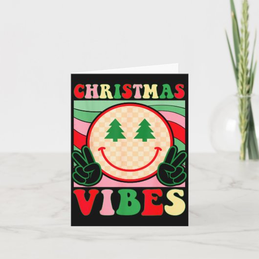 Groovy Christmas Vibes Happy Christmas Day For Men Karte (Vorderseite)