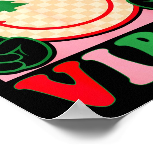 Groovy Christmas Vibes Happy Christmas Day For Men Poster (Ecke)