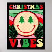 Groovy Christmas Vibes Happy Christmas Day For Men Poster (Vorne)