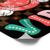 Groovy Christmas Vibes Happy Smile Face Xmas Holid Poster (Ecke)