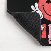 Groovy Christmas Vibes Smile Face Santa Hat Xmas T Mousepad (Ecke)