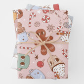 Groovy Christmas Wrapping Paper Geschenkpapier Set (Beispiel)