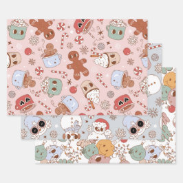 Groovy Christmas Wrapping Paper Geschenkpapier Set