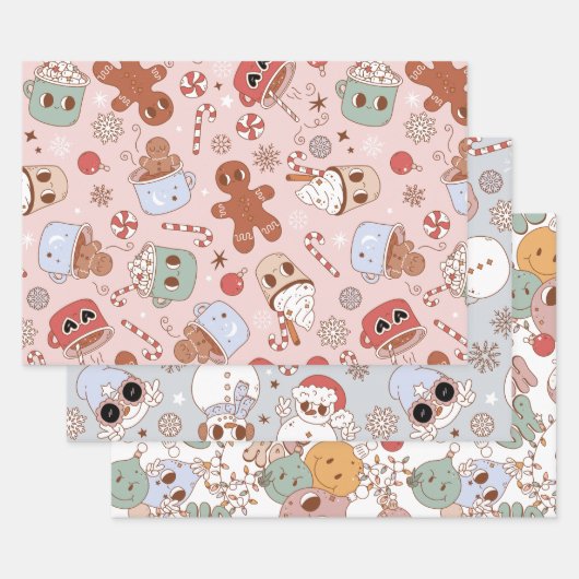 Groovy Christmas Wrapping Paper Geschenkpapier Set (Set)