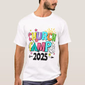 Groovy Church Camp 2025 Matching Christlich Camp T-Shirt (Vorderseite)
