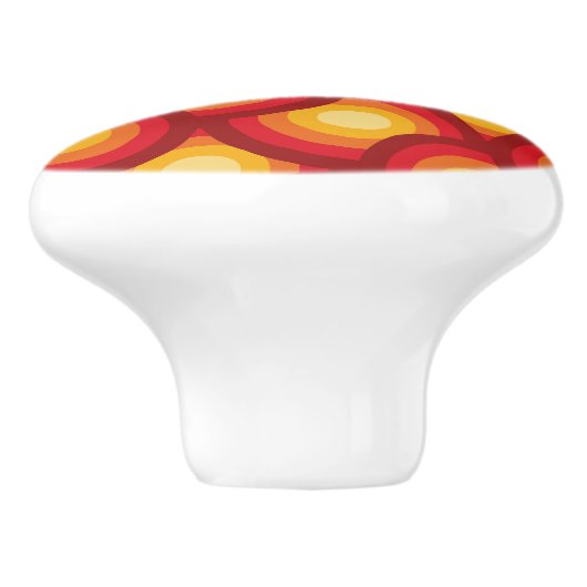 Groovy Circles, geometric Retro 1970s Keramikknauf (Seitenansicht)