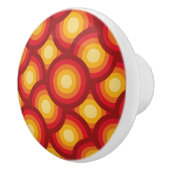 Groovy Circles, geometric Retro 1970s Keramikknauf (Rechts)