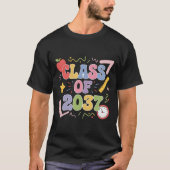 Groovy Class of 2037 Grow with Me, back to school T-Shirt (Vorderseite)