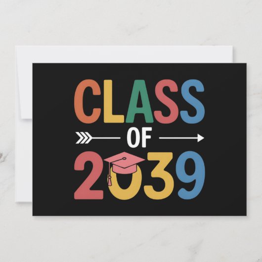 Groovy Class of 2039 Abschluss Senior 2039 Einladung (Vorderseite)