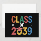 Groovy Class of 2039 Abschluss Senior 2039 Einladung (Vorne/Hinten)