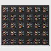 Groovy Class of 2039 Abschluss Senior 2039 Geschenkpapier (Flach)
