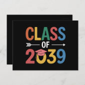Groovy Class of 2039 Abschluss Senior 2039 Postkarte (Vorne/Hinten)