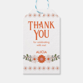 Groovy Classic Daisy Hippie Flora Leaf Vielen Dank Geschenkanhänger