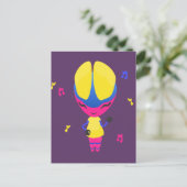 Groovy CMYK Robot Postkarte (Stehend Vorderseite)