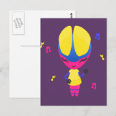 Groovy CMYK Robot Postkarte (Vorne/Hinten)