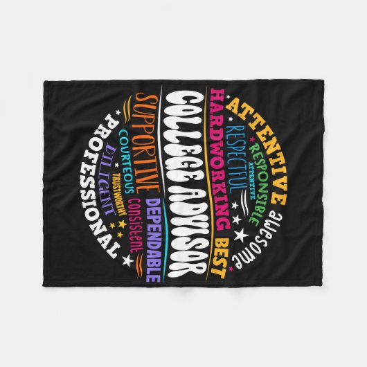 Groovy College Advisor Appreciation Week Back To S Fleecedecke (Vorderseite (Horizontal))