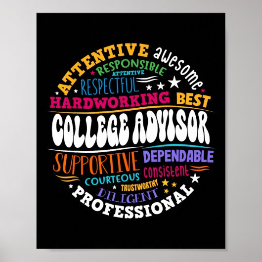 Groovy College Advisor Appreciation Week Back To S Poster (Vorne)