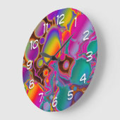 Groovy Color Burst Große Wanduhr (Winkel)