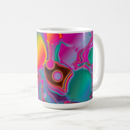 Groovy Color Burst Kaffeetasse (VorderseiteRechts)
