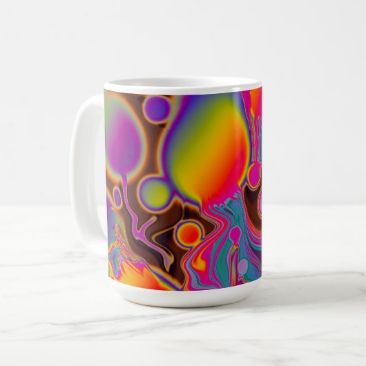 Groovy Color Burst Kaffeetasse (Vorderseite Links)