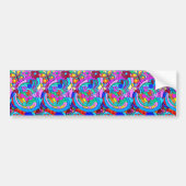 Groovy Colored Hippie Stil Bumper Sticker Autoaufkleber (Vorne)