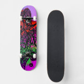 Groovy Colorful Abstrakt Skateboard (Vorderseite)