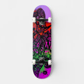 Groovy Colorful Abstrakt Skateboard (Vorderseite)