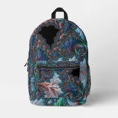 Groovy Colorful Boho Hippie Mandelbrot Fraktal Art Bedruckter Rucksack (Vorderseite)