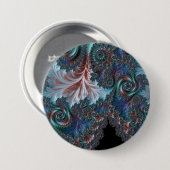 Groovy Colorful Boho Hippie Mandelbrot Fraktal Art Button (Vorne & Hinten)
