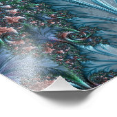 Groovy Colorful Boho Hippie Mandelbrot Fraktal Art Fotodruck (Ecke)